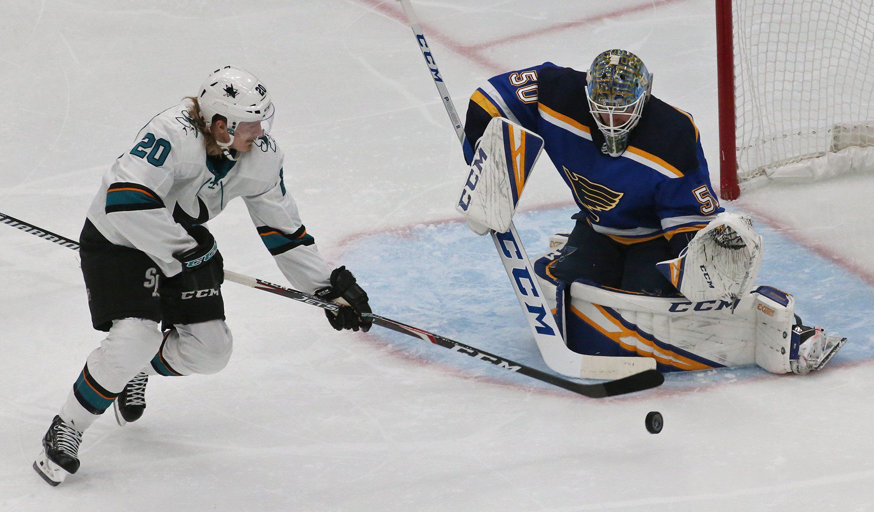 Blues and Sharks skate in game 4 of the semifinals